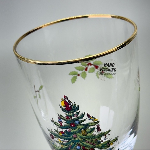 Spode Christmas Water Goblets - Picture 6 of 9